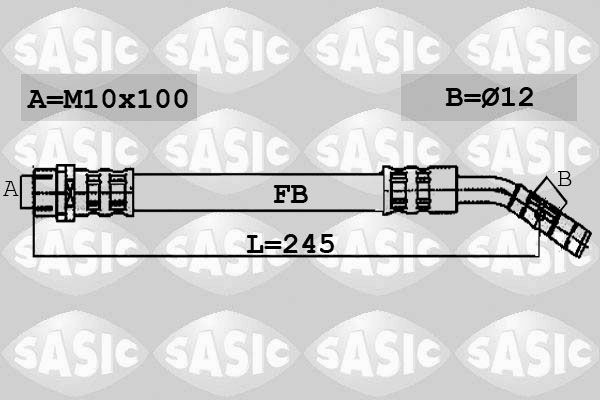 SASIC Bremsschlauch 6606062 6606062 SASIC AUDI Bremsschlauch hinten links