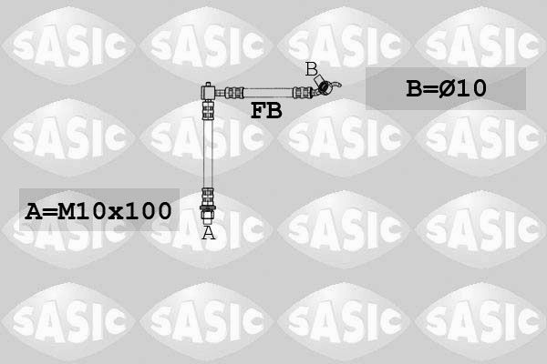 SASIC Brzdová hadica 6606091 6606091 Brzdové hadice SASIC TOYOTA AURIS