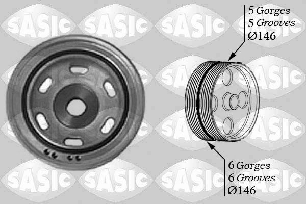 SASIC Riemenscheibe, Kurbelwelle 2150017 2150017 Kurbelwellenriemenscheibe PEUGEOT 108 SASIC kaufen