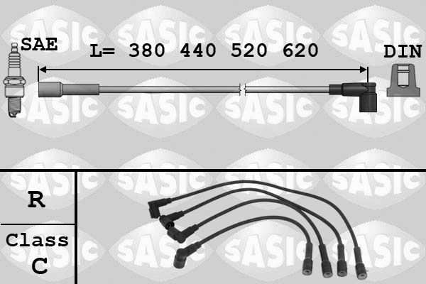 SASIC Tennplugg kabelsett 9286005 9286005 Tennkabler KIA SPORTAGE SASIC