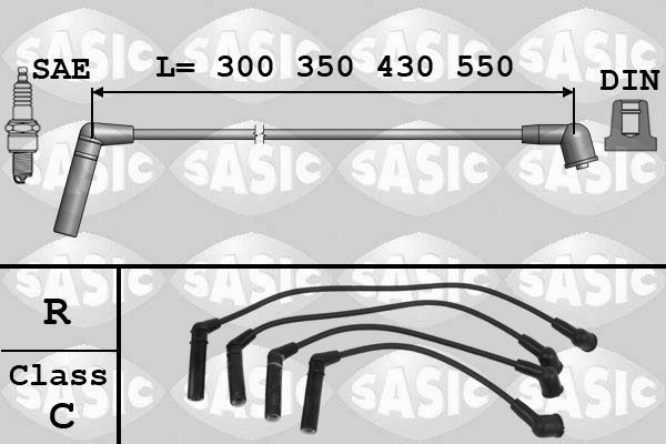 SASIC Augstsprieguma vadu komplekts 9286007 Svečvadi SASIC HYUNDAI 9286007