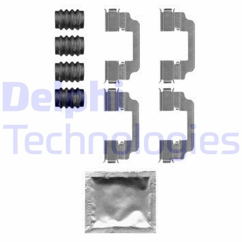 DELPHI Accessoireset, schijfremblok LX0584 DELPHI LX0584 Accessoireset, schijfremblok 8 Gran Coupe (G16, F93) originele prijs