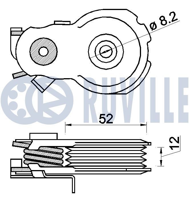 RUVILLE Mierinātājs, Zobsiksna 57339 RUVILLE Mierinātājs, zobsiksna VOLVO 57339