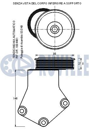 RUVILLE Σετ ιμάντων poly-V 5506681 Ιμάντας δυναμό RUVILLE Σειρά 5 5506681 φθηνά