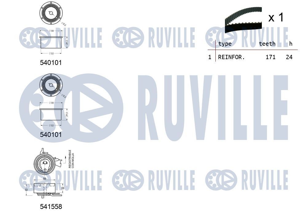 RUVILLE Σετ ιμάντων poly-V 5635880 5635880 Κιτ ιμάντα κίνησης RUVILLE AUDI Q7