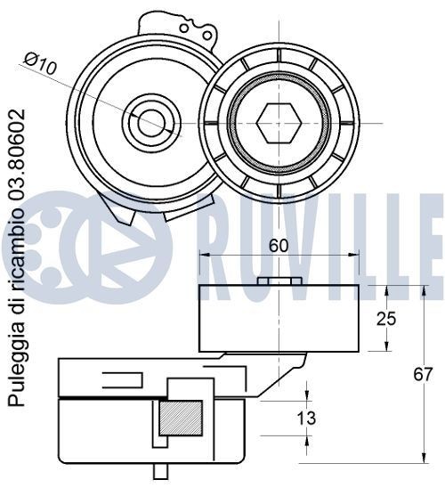 RUVILLE Distributieriem set 5595373 5595373 RUVILLE Tandriem Mazda goedkoop