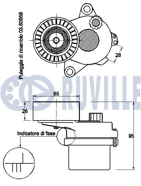 RUVILLE Rullasarja, hammashihna 5667551 5667551 RUVILLE Ohjainrulla, hammashihna VOLVO 740