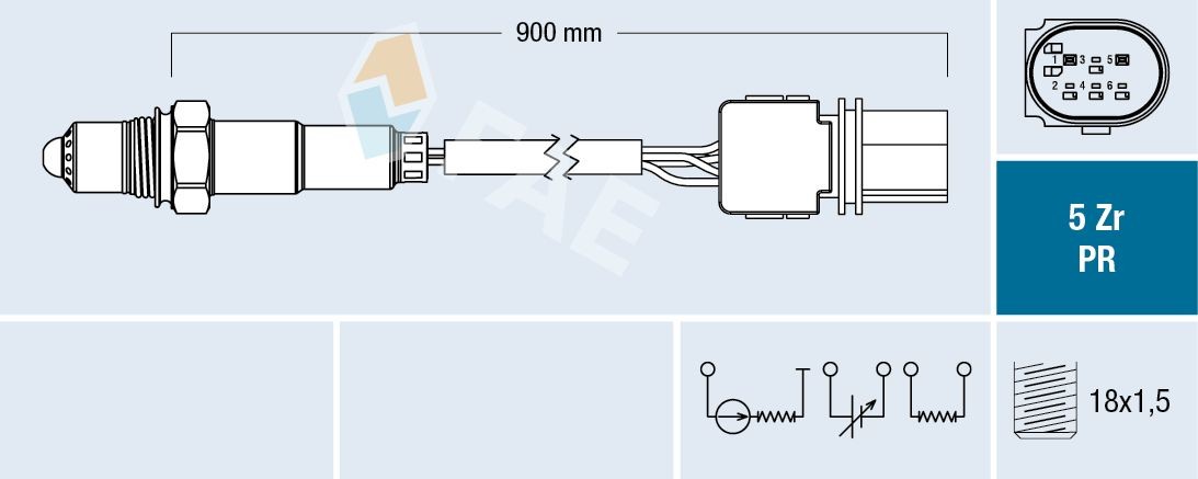FAE Sonda lambda 75079 FAE Sonda de o2 MERCEDES-BENZ 75079