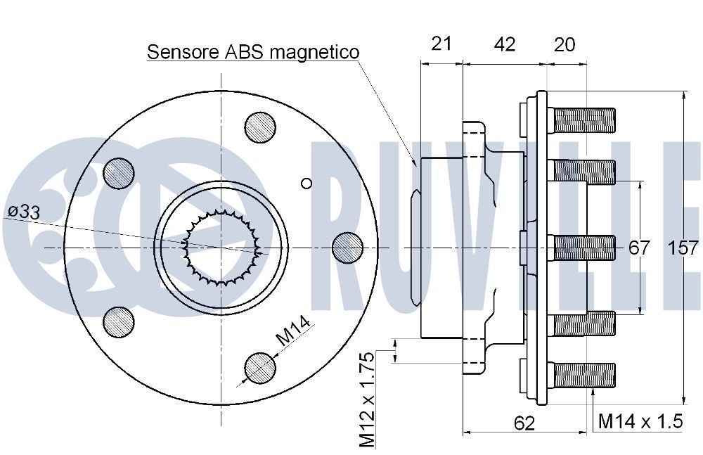 RUVILLE Bilanciere motore 235026 235026 costo Bilanciere DAIHATSU FEROZA RUVILLE