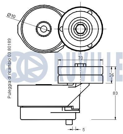 RUVILLE Drivremssats 5594281 5594281 RUVILLE drivremskit PEUGEOT 2008