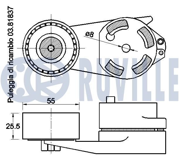 RUVILLE Kamremssats med vattenpump 56675701 56675701 RUVILLE vattenpump + kuggremssats MAZDA 6