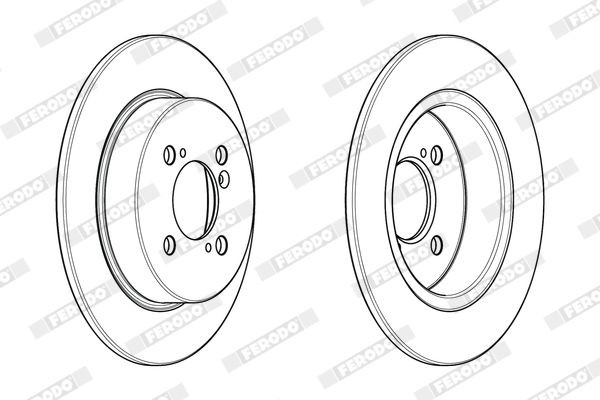 FERODO Bremžu diski DDF2071C DDF2071C PREMIER Bremžu disks SUZUKI LIANA FERODO