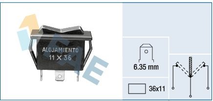 FAE Fläktbrytare, värme / ventilation 62910 62910 FAE värmereglage ALFA ROMEO GIULIA