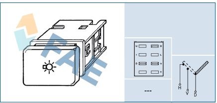 FAE Headlight switch 64880 64880 FAE headlight switch SUBARU