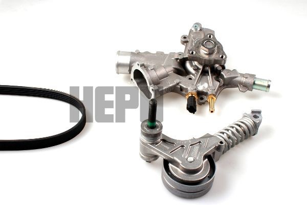 HEPU Vattenpump + drivremssats PK03341 PK03341 HEPU flerspårsremssats Peugeot 807