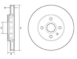 DELPHI Bremsscheibe BG4647C Sport-Bremsscheiben DELPHI Skoda FABIA BG4647C