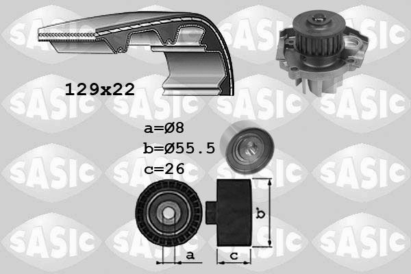 SASIC Ūdenssūknis + Zobsiksnas komplekts 3906041 Zobsiksnas komplekts SASIC Alfa Romeo 147 3906041