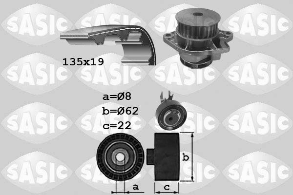 SASIC Kit de distribution + pompe à eau 3906088 Seat IBIZA Pompe à eau + kit de distribution SASIC 3906088