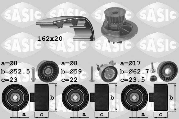 SASIC Wasserpumpe + Zahnriemensatz 3906092 Wasserpumpe + Zahnriemensatz SASIC CORSA 3906092 günstig