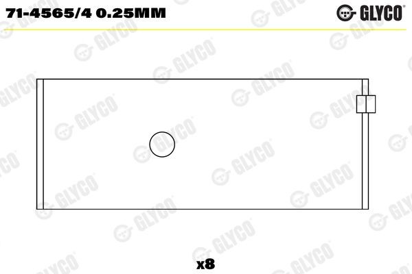 GLYCO Vevstakslager 71-4565/4 0.25mm GLYCO 71-4565/4 0.25mm Vevstakslager Toyota Hiace 4