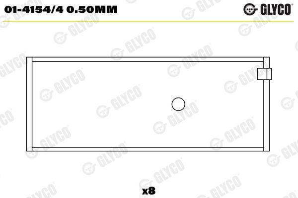 GLYCO Vevstakslager 01-4154/4 0.50mm Fiat Punto 176 Vevstakslager GLYCO 01-4154/4 0.50mm