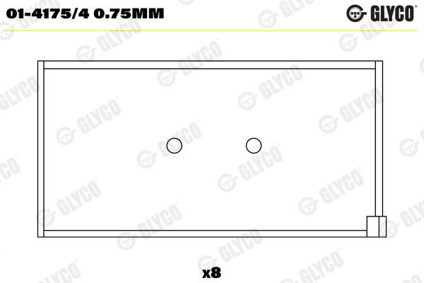 GLYCO Plejlstangleje 01-4175/4 0.75mm GLYCO 01-4175/4 0.75mm ABARTH Ritmo (138A_) Plejlstangsleje til en rimelig pris