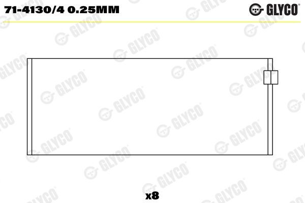 GLYCO Coussinet de bielle 71-4130/4 0.25mm 71-4130/4 0.25mm GLYCO Coussinet de bielle Alfa Romeo pas cher