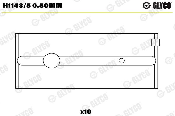 GLYCO Chumaceira da cambota H1143/5 0.50mm GLYCO H1143/50.50mm Chumaceira da cambota Mitsubishi L300 / DELICA originais