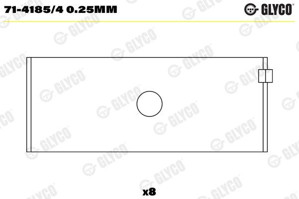 GLYCO Stempelstanglager 71-4185/4 0.25mm GLYCO 71-4185/40.25mm Veivlager FIAT Ducato 230 pris