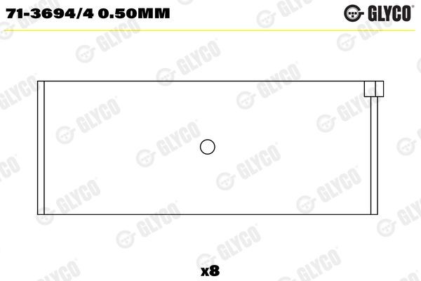 GLYCO Kiertokangen laakeri 71-3694/4 0.50mm VW NEW BEETLE kiertokangen laakeri GLYCO 71-3694/4 0.50mm