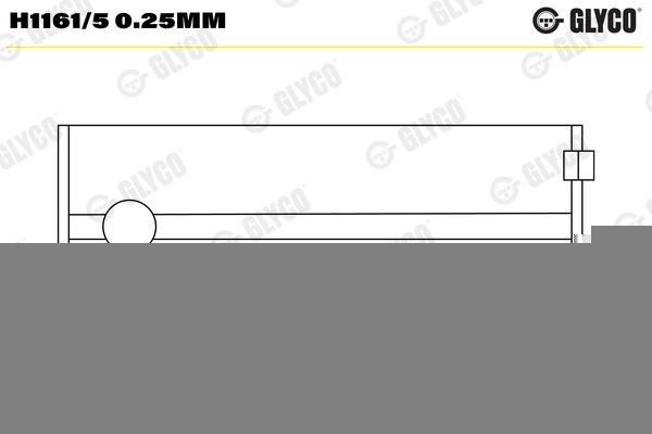 GLYCO Väntvõlli laager H1161/5 0.25mm Väntvõlli laager GLYCO 323 H1161/5 0.25mm odav