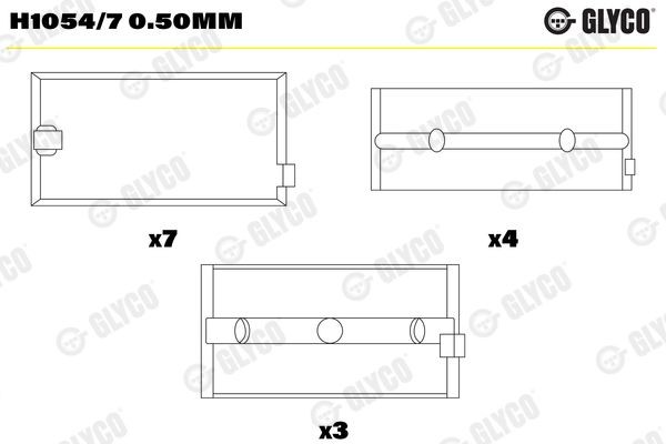 GLYCO Runkolaakeri H1054/7 0.50mm GLYCO H1054/7 0.50mm RENAULT TRUCKS Mascott Van / Farmari kampiakselin laakeri vaihto hinta