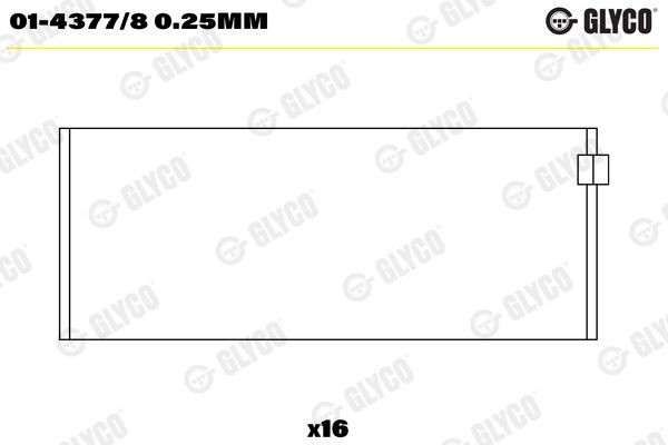 GLYCO Plejlstangleje 01-4377/8 0.25mm GLYCO 01-4377/8 0.25mm Plejlstangleje