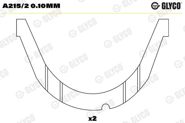 GLYCO Avstandsskive, veivaksel A215/2 0.10mm GLYCO A215/2 0.10mm originale Veivakselskiver MERCEDES-BENZ SLK pris