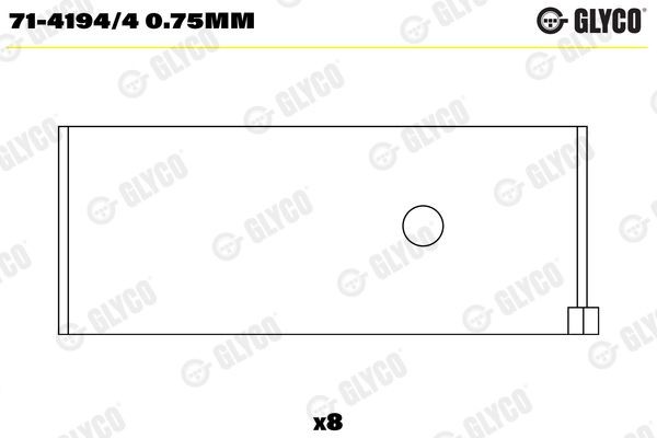 GLYCO Ojničné lożisko 71-4194/4 0.75mm GLYCO 71-4194/4 0.75mm originálne Ojničné ložiská PORSCHE CARRERA GT cena