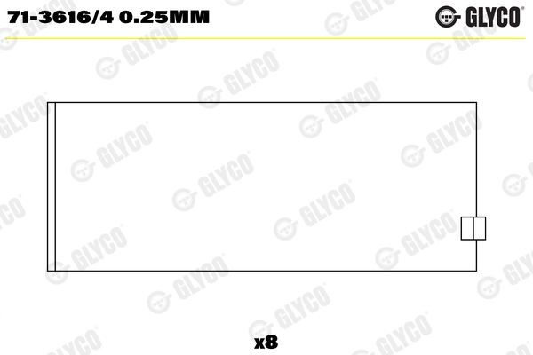 GLYCO Plejlstangleje 71-3616/4 0.25mm GLYCO 71-3616/4 0.25mm originale Volvo 240 Stationcar Plejlstangsleje hvad koster