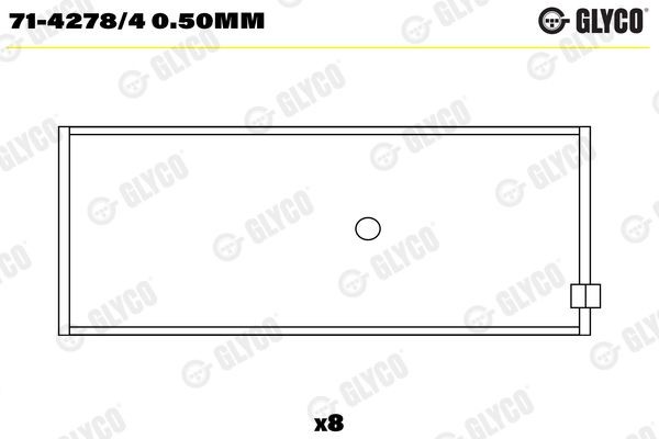 Vevstakslager GLYCO 71-4278/4 0.50mm GLYCO 71-4278/4 0.50mm: Vevstakslager Mazda 3 2016