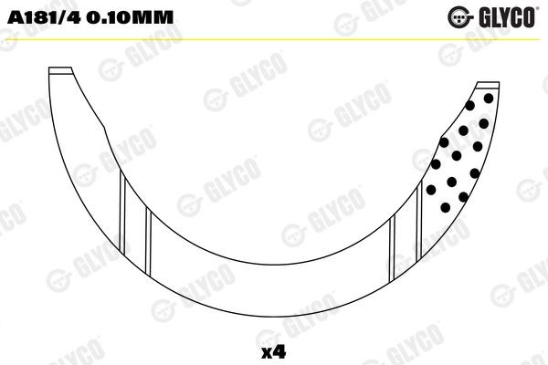 GLYCO Distanceskive, krumtapaksel A181/4 0.10mm GLYCO A181/40.10mm Peugeot 207 WA Krumtapakselskiver pris