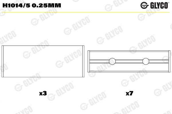 GLYCO Hoofdlager H1014/5 0.25mm H1014/5 0.25mm Krukaslagers GLYCO NISSAN NV200