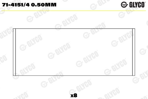 GLYCO Kiertokangen laakeri 71-4151/4 0.50mm GLYCO 71-4151/4 0.50mm Ford Focus DAW kiertokangenlaakeri