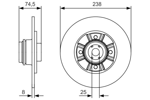 BOSCH Brzdový kotouč 0 986 479 A48 BOSCH 0986479A48 Brzdové kotúče 19 II Van cena