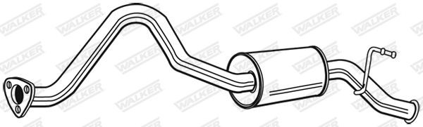 WALKER Bakre ljuddämpare 22672 22672 WALKER japsdämpare Land Rover DEFENDER