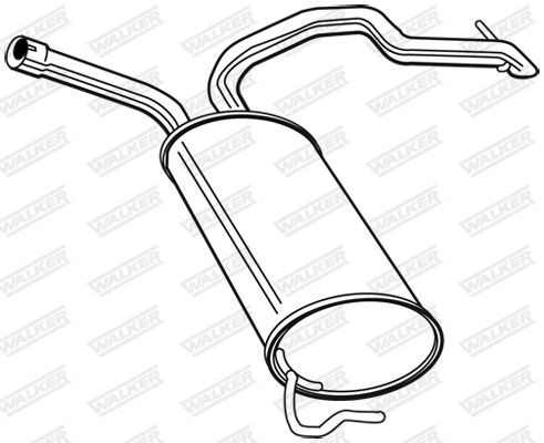 WALKER Rear silencer 22897 WALKER 22897 Renault Trafic II Platform exhaust silencer cost