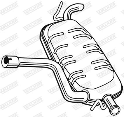 WALKER Koncový tlmič výfuku 23063 WALKER 23063 Koncový tlmič výfuku