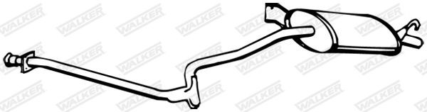 Πίσω σιλανσιέ WALKER 13207 WALKER 13207: Σιλανσιέ εξάτμισης Mitsubishi SPACE WAGON 2005