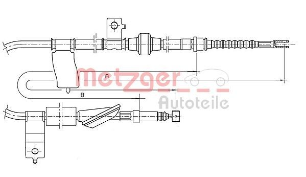 METZGER Handbromsvajer 17.4017 17.4017 METZGER handbromsvajer HONDA FR-V