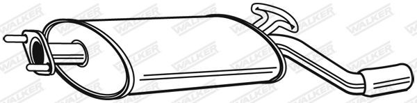 WALKER Bakre eksospotte 21513 Sluttlyddemper WALKER Saab 900 21513