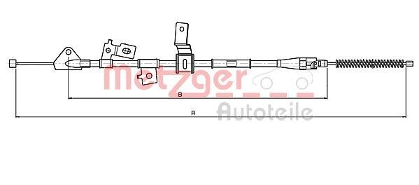 Håndbremsekabel METZGER 17.5070 METZGER 17.5070: Håndbremsekabel Suzuki ALTO 2024