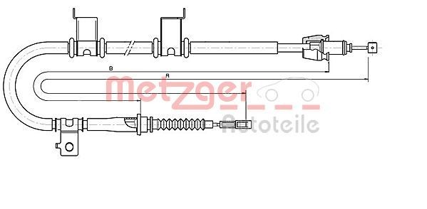 METZGER Håndbremsekabel 17.6052 17.6052 METZGER Håndbremsen Kia billig