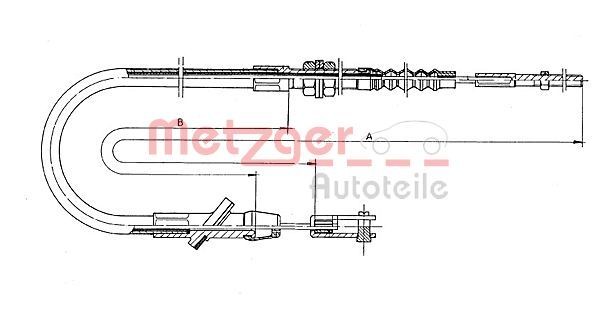 METZGER Koblingskabel 18.600 18.600 Koblingskabel HONDA CIVIC METZGER